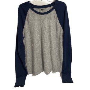 Arizona Jean Co Large Long Sleeve Men's Shirt Blue with Grey